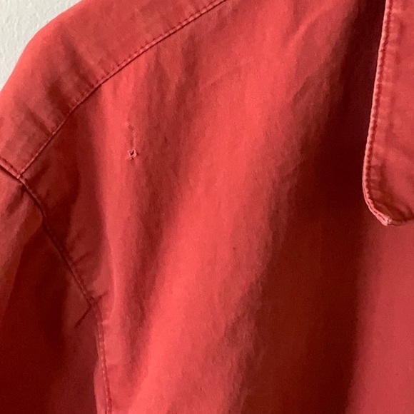 Red Button Up Top - Picture 11 of 11